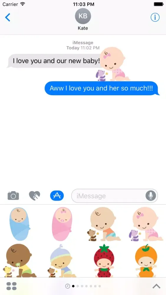 Tangkapan skrin Baby Cuties for Stickers