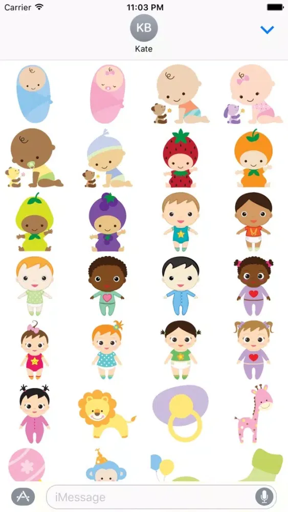 Tangkapan skrin Baby Cuties for Stickers