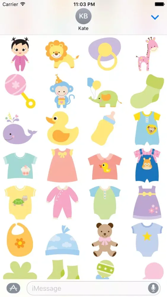 Tangkapan skrin Baby Cuties for Stickers