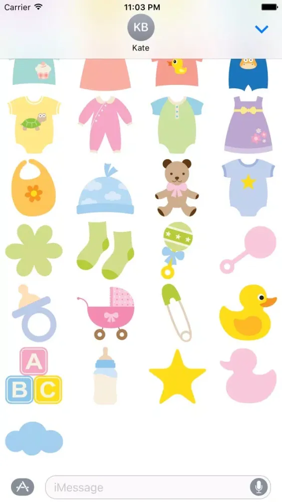 Tangkapan skrin Baby Cuties for Stickers
