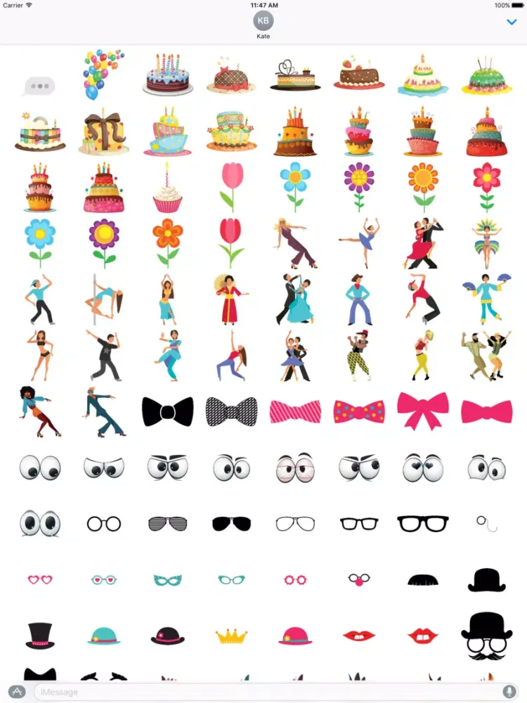 MEGA Sticker Pack for iMessage iPad  Screenshots