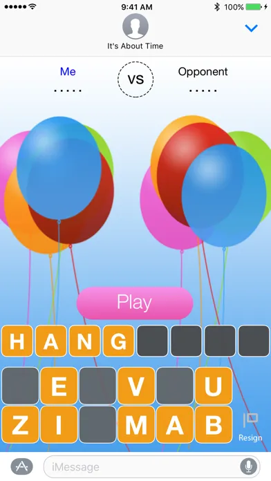 Words Hanging for iMessages Screenshots