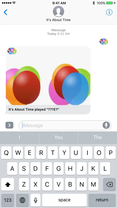 Words Hanging for iMessages Screenshots