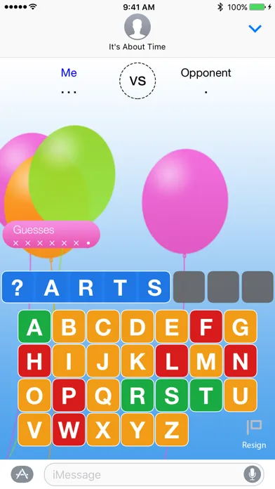 Words Hanging for iMessages Screenshots
