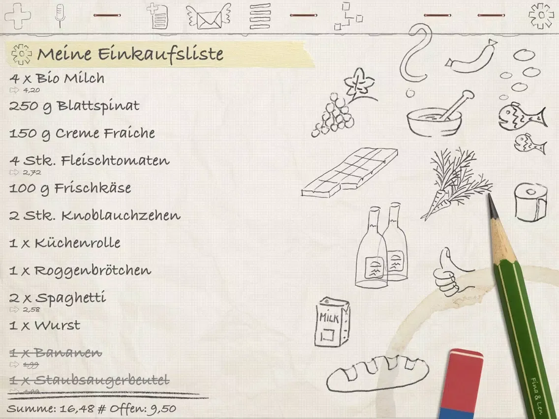 Shopping List / Grocery List iPad  スクリーンショット
