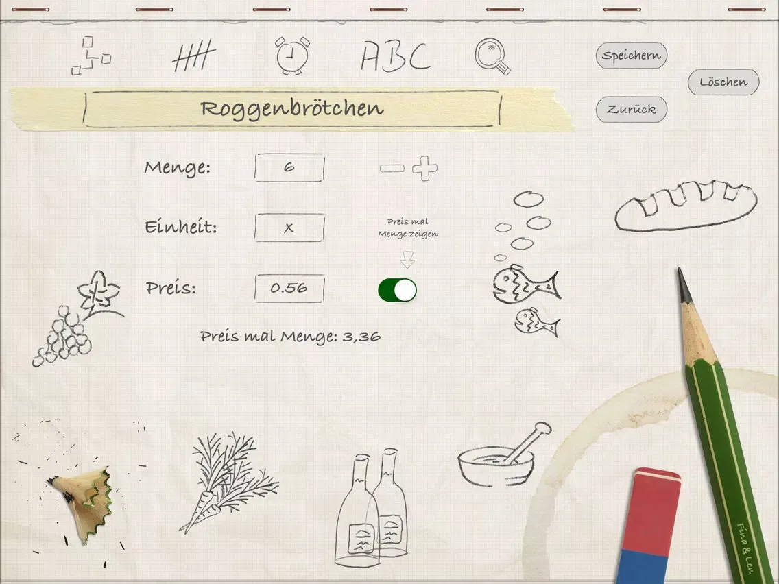 Shopping List / Grocery List iPad  スクリーンショット