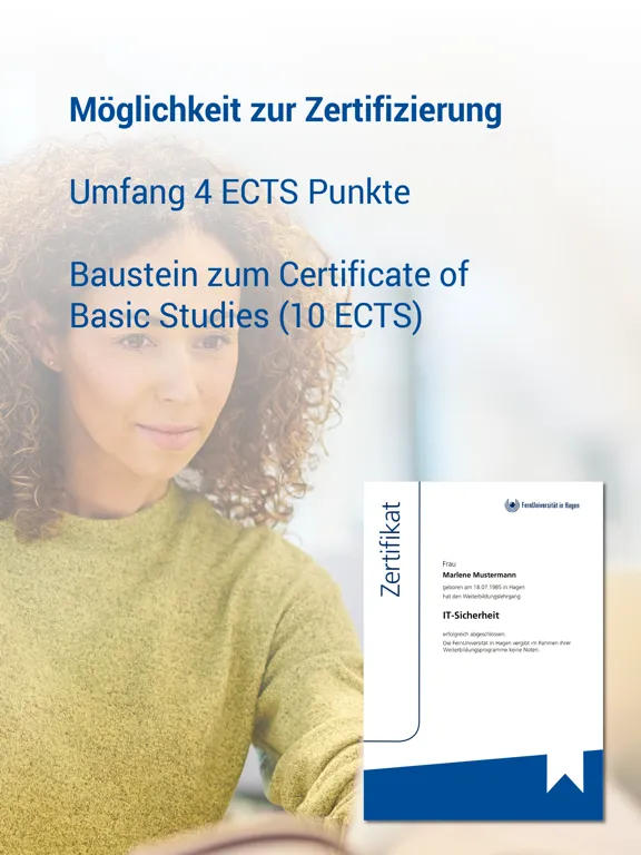 Captures d'écran de IT-Sicherheit Zertifizierung iPad 