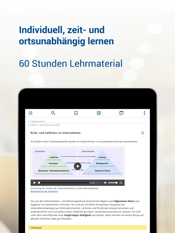 Captures d'écran de IT-Sicherheit Zertifizierung iPad 