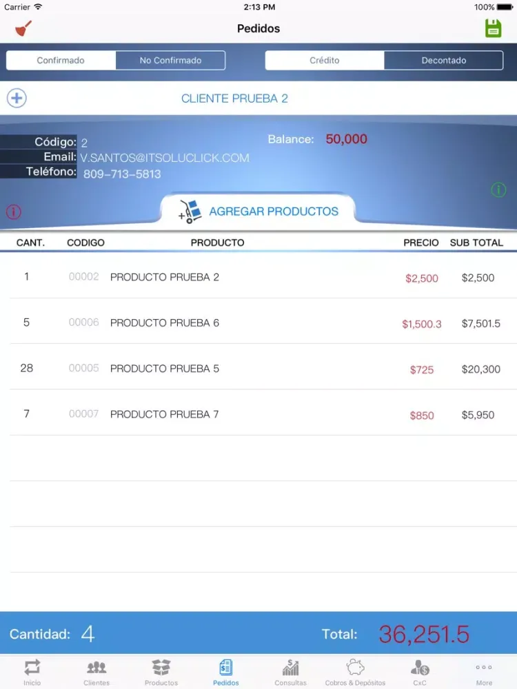 Ảnh chụp màn hình của Mobile Seller iPad 