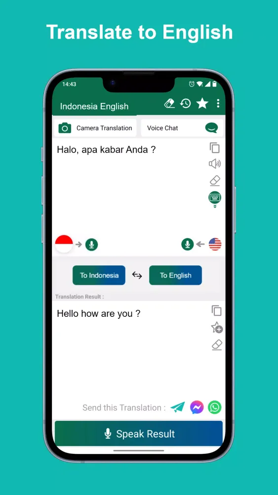Screenshot di Indonesian English Translator