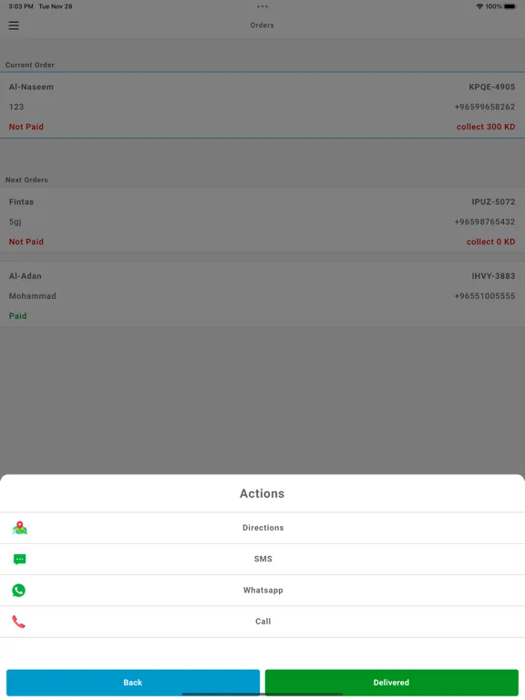 Ordable/ Driver iPad  Screenshots