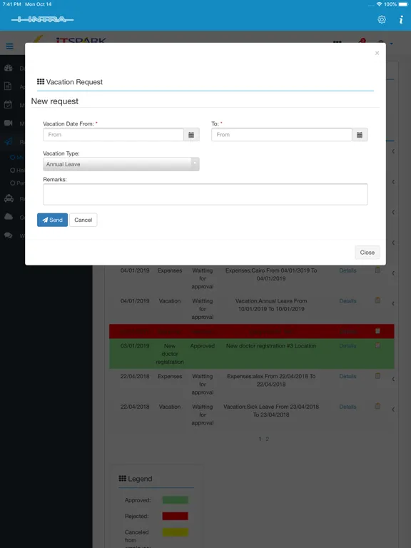 Captures d'écran de i-intra (Online HR System) iPad 