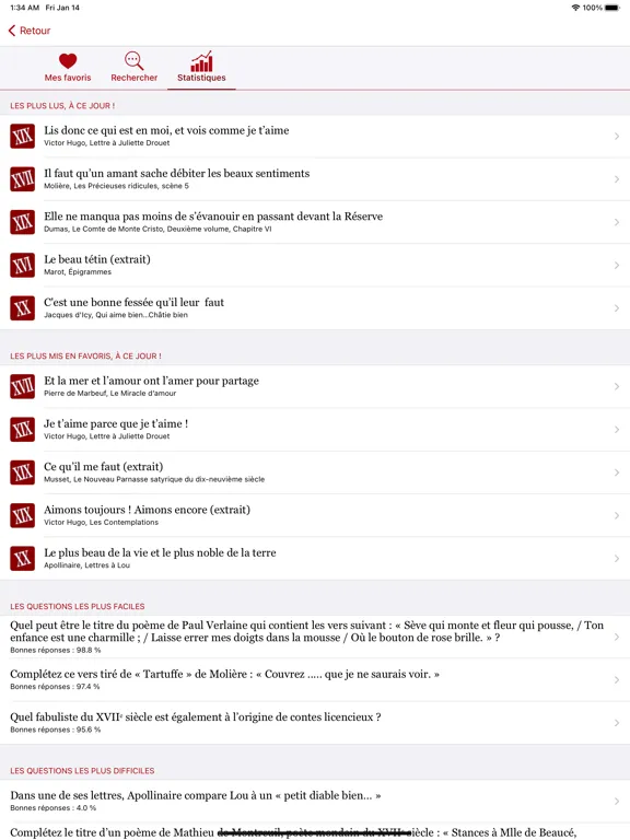 Tangkapan layar Un Texte Un Eros iPad 