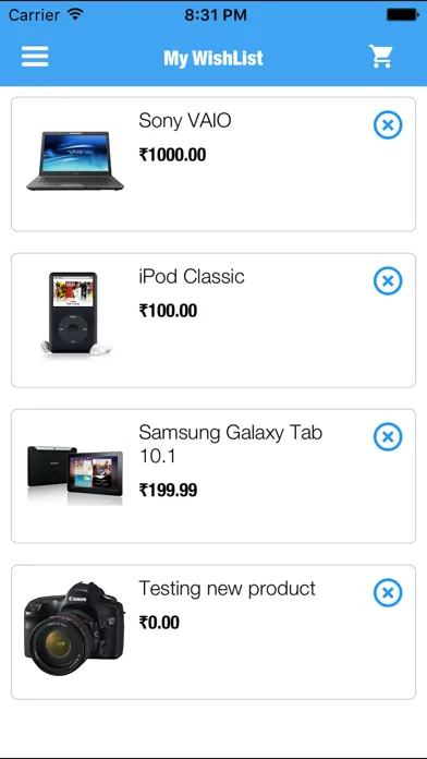 Capturas de tela do Opencart Mobile App