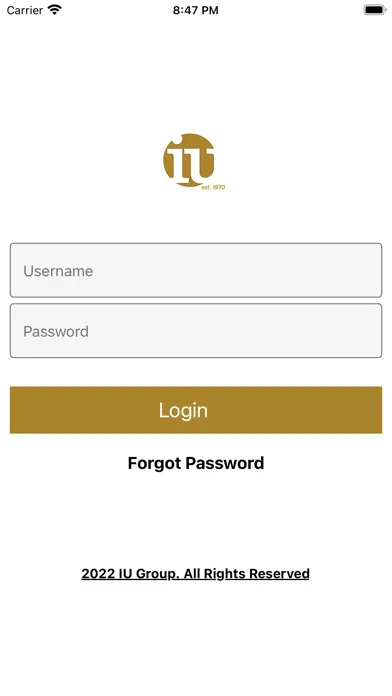 IU Customer App Screenshots