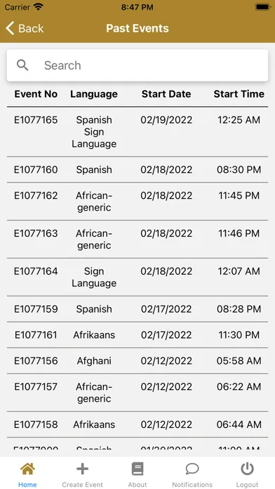 IU Customer App Screenshots