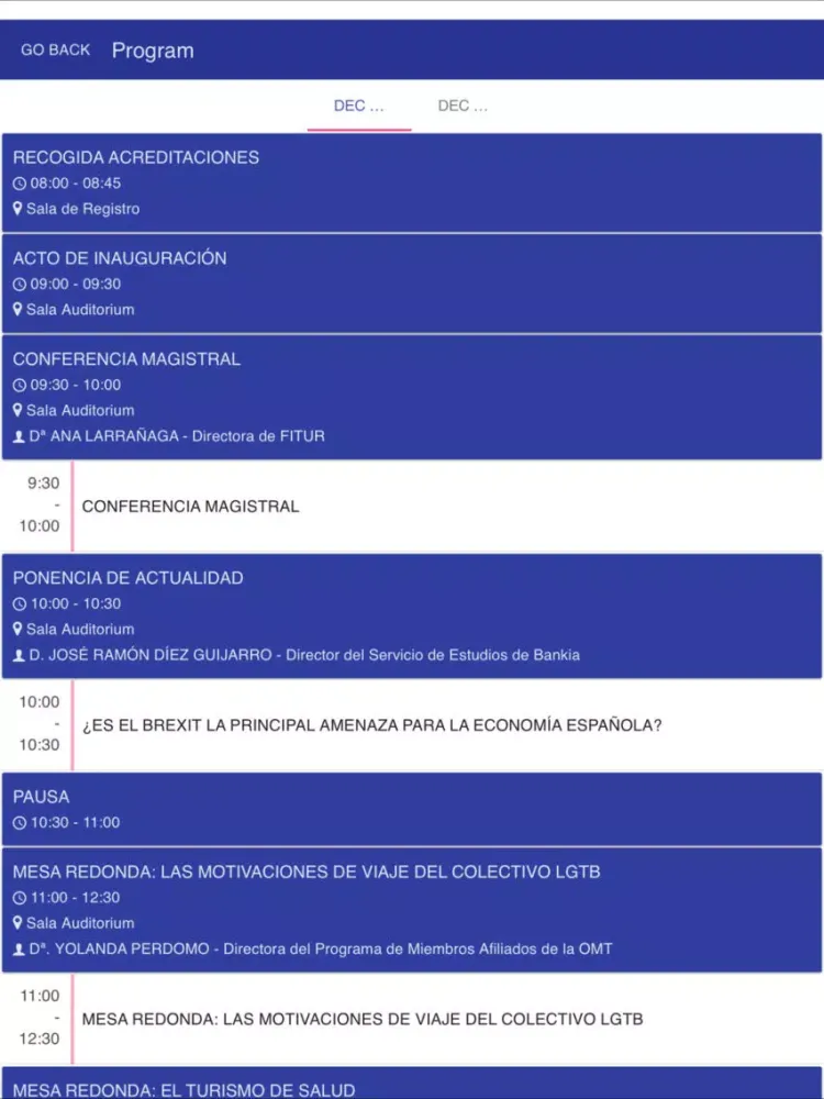 Capturas de tela do IV Foro Internacional de Turismo Maspalomas iPad 