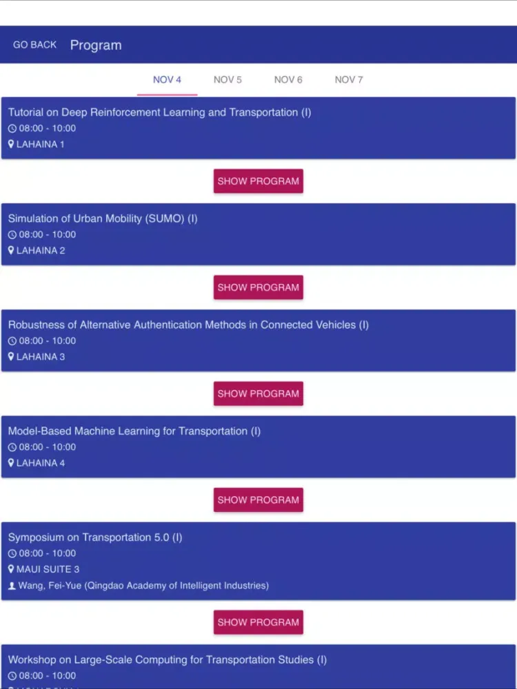 Zrzuty ekranu ITSC2018 iPad 