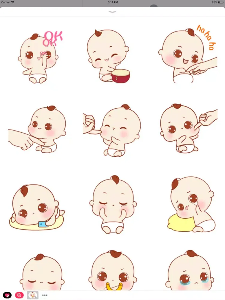 Baby Stickers Animated iPad  Screenshots