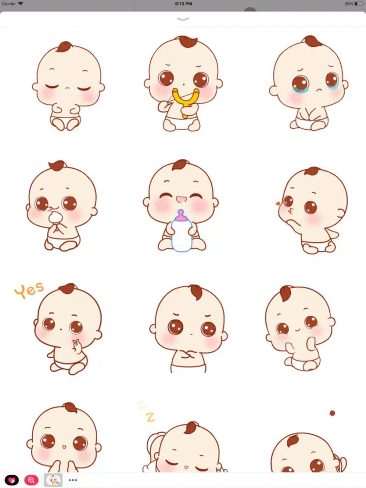 Baby Stickers Animated iPad  Screenshots