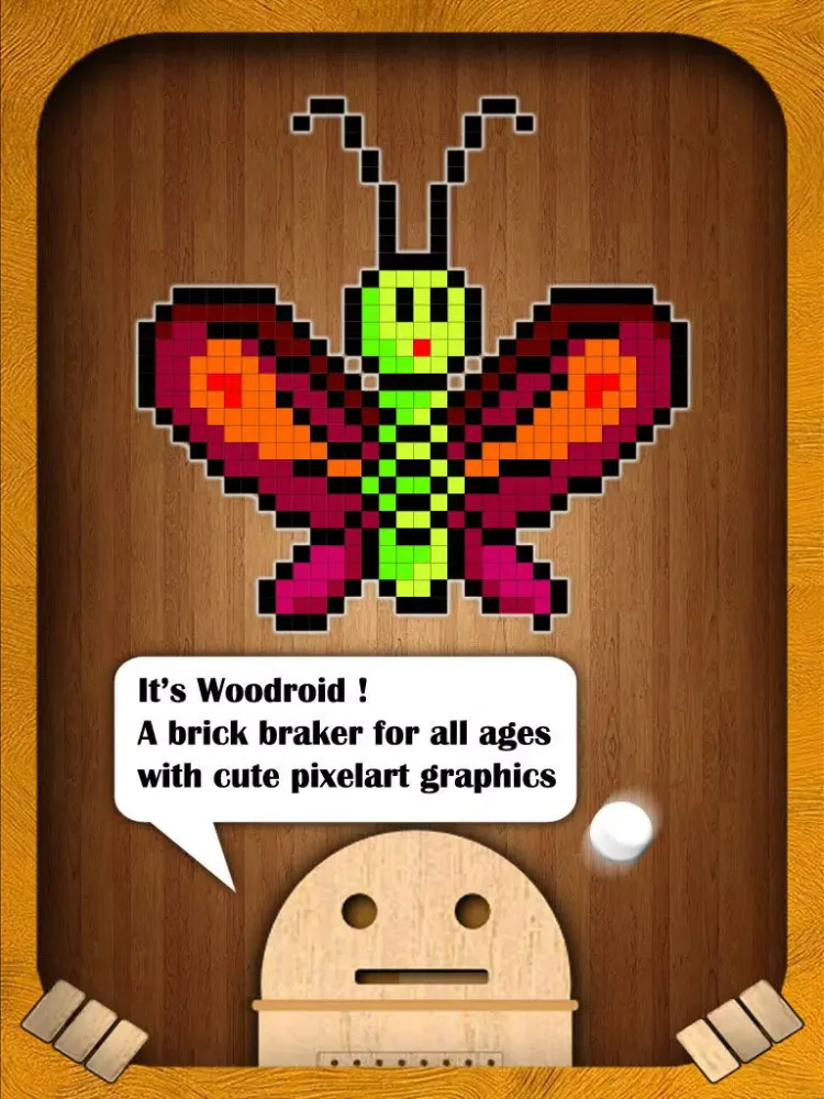 Woodroid HD+: Pixelart brick breaker iPad 应用截图