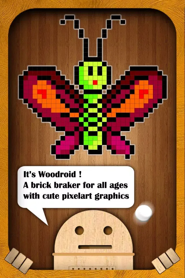 Woodroid HD+: Pixelart brick breaker应用截图