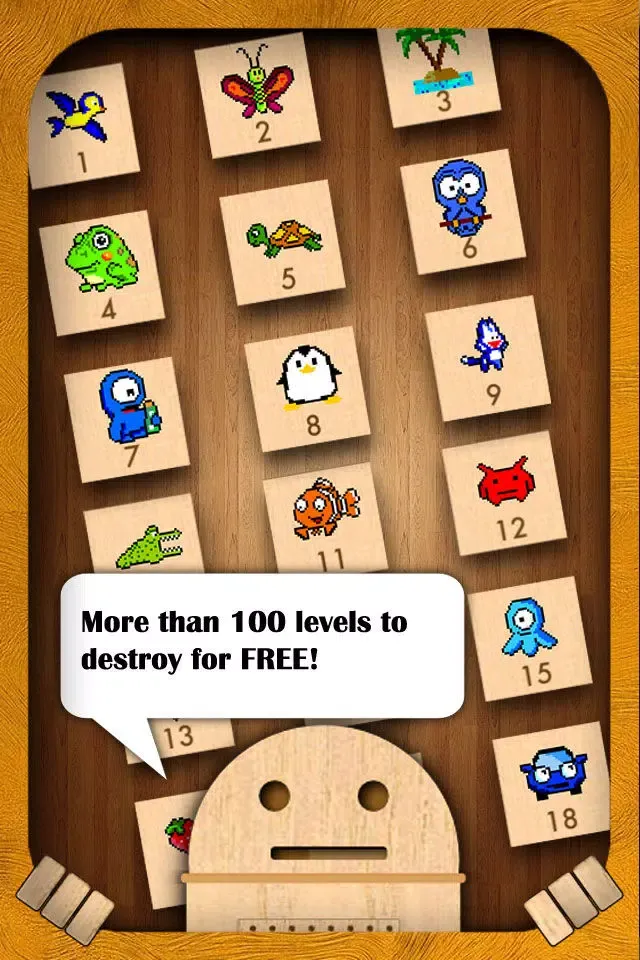 Woodroid HD+: Pixelart brick breaker应用截图