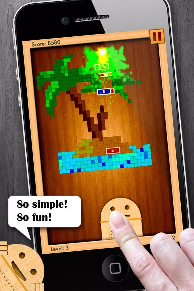 Woodroid HD+: Pixelart brick breaker应用截图
