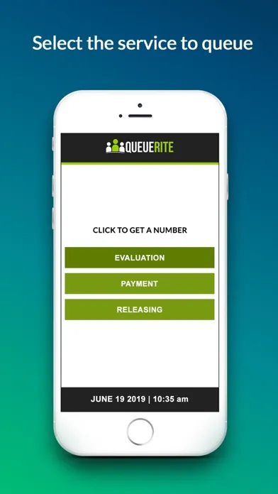 QueueRite Ticket Kiosk应用截图
