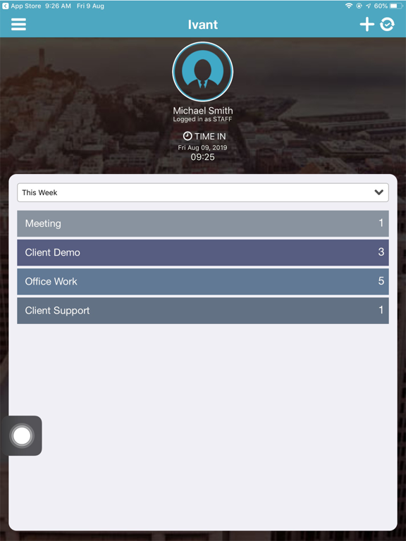 Ảnh chụp màn hình của RiteSquad iPad 