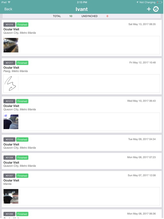 Ảnh chụp màn hình của RiteSquad iPad 