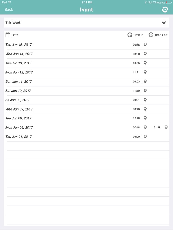 Ảnh chụp màn hình của RiteSquad iPad 