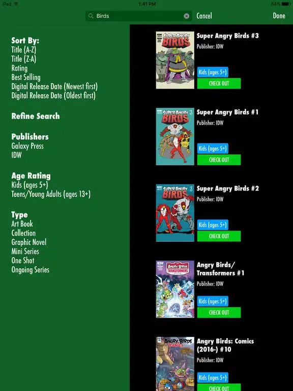Capturas de pantalla de Comics Plus Library Edition iPad 