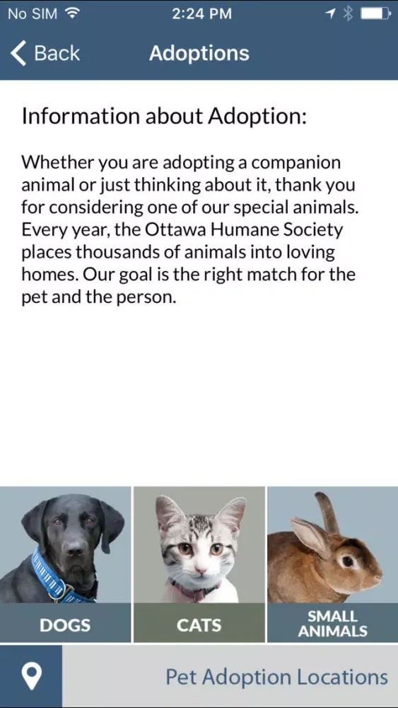 ภาพหน้าจอของ Ottawa Humane Society