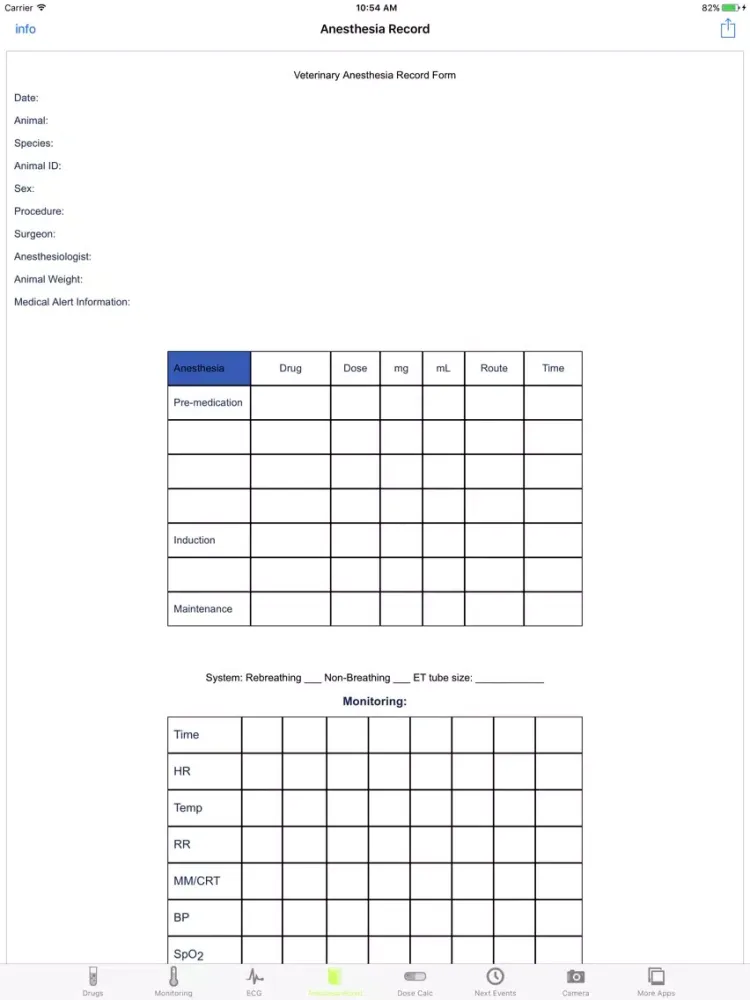Vet Anesthesia Guide iPad 应用截图
