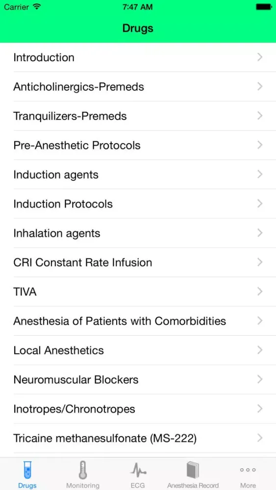 Vet Anesthesia Guide应用截图