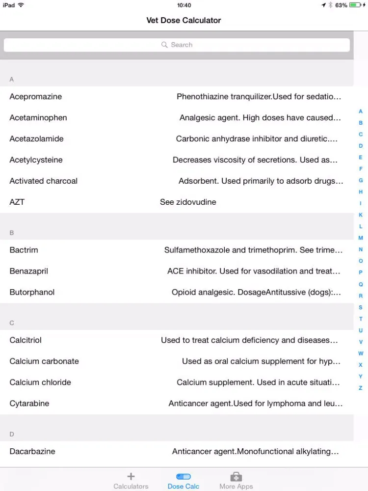 Veterinary Calculators iPad 应用截图
