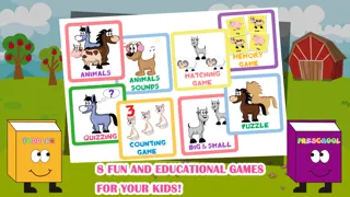 Farm Animals Toddler Preschool FREE - All in 1 Educational Puzzle Games for Kids應用截圖