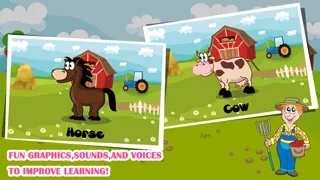 Farm Animals Toddler Preschool FREE - All in 1 Educational Puzzle Games for Kids應用截圖