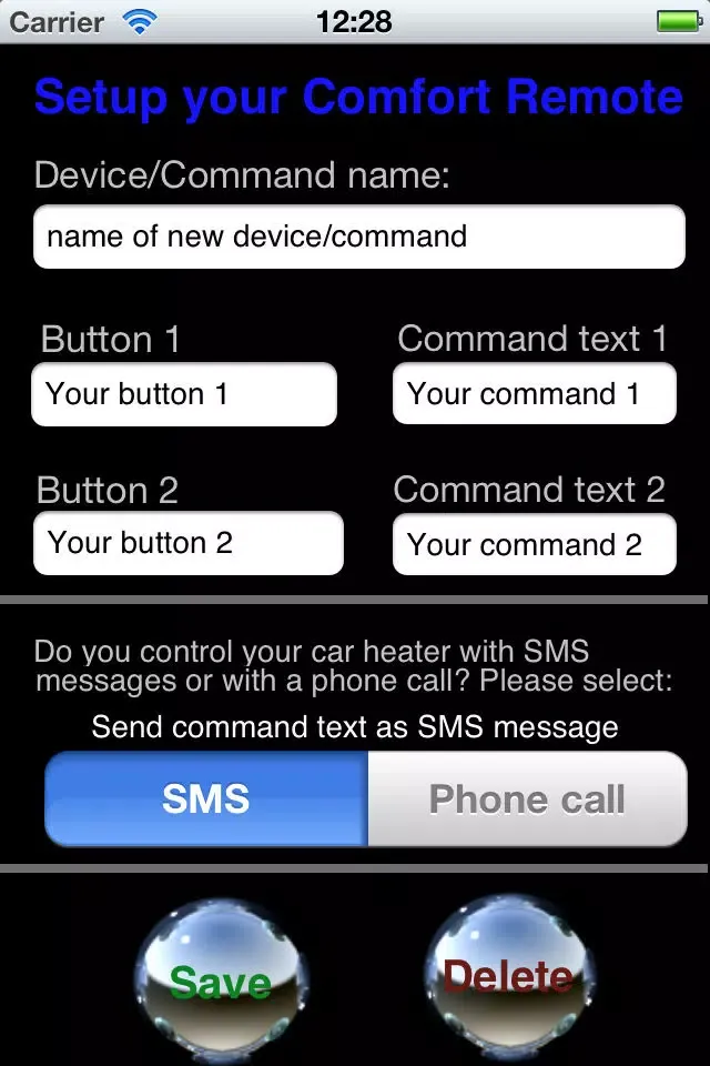 Capturas de tela do Mobile WebastoRemotePRO
