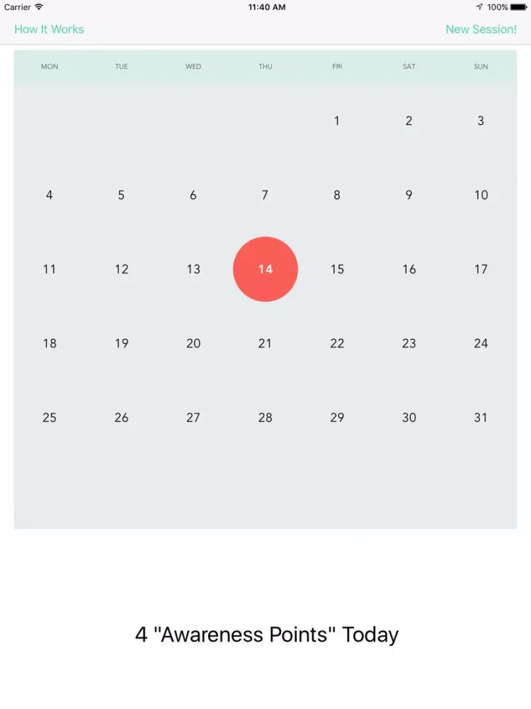 MindfulMe iPad  Screenshots