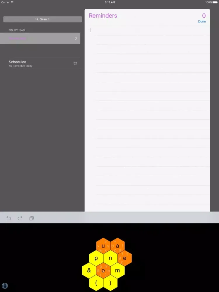 Kikkou - Custom keyboard with hexagonal keys iPad  স্ক্রিনশট