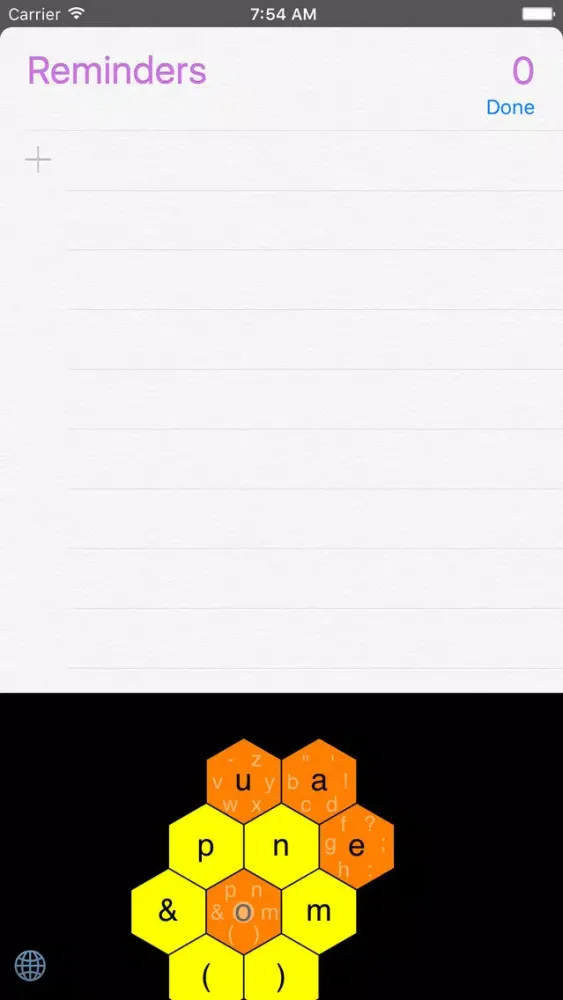 Kikkou - Custom keyboard with hexagonal keys স্ক্রিনশট