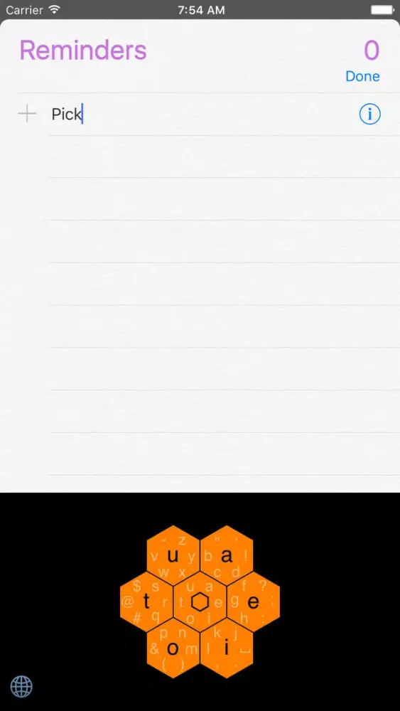 Kikkou - Custom keyboard with hexagonal keys স্ক্রিনশট