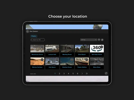 Ảnh chụp màn hình của ENGAGE Professional Metaverse iPad 