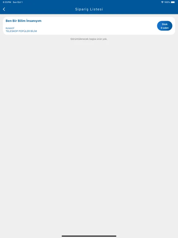 Kitap Stok Takibi ve Yönetimi iPad  স্ক্রিনশট