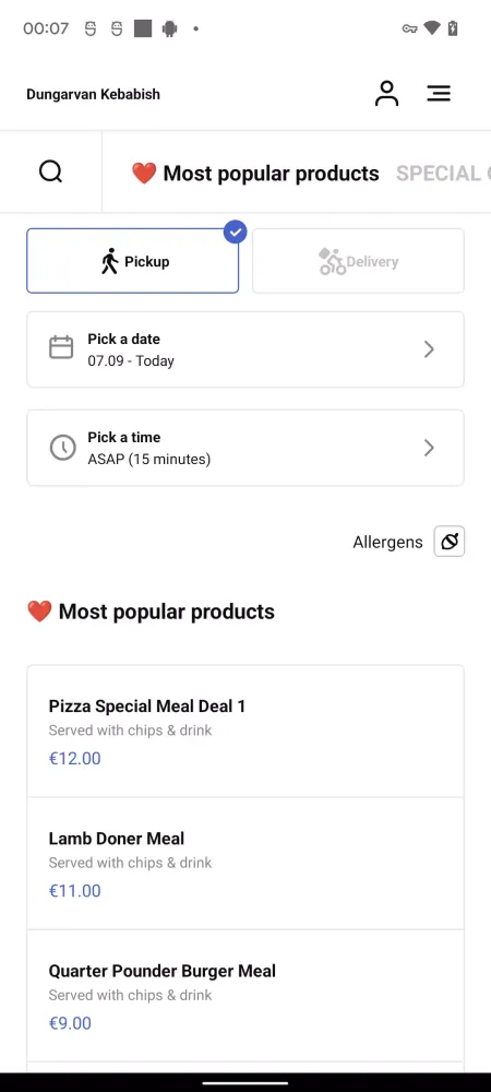 Captures d'écran de Dungarvan Kebabish