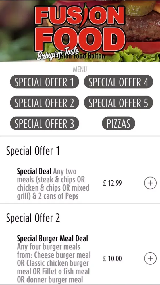 Screenshot di Fusion Food Bolton