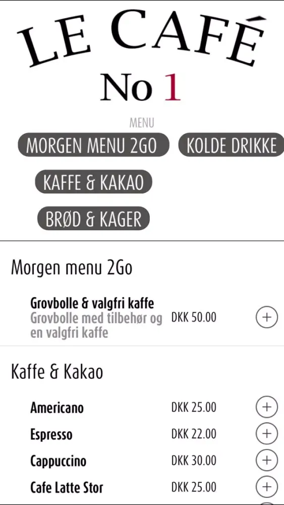 Le Cafe No1 Århusgade應用截圖
