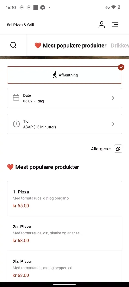 Sol Pizza & Grill スクリーンショット